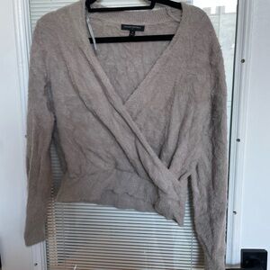 Banana Republic Women's Gray Wrap Sweater